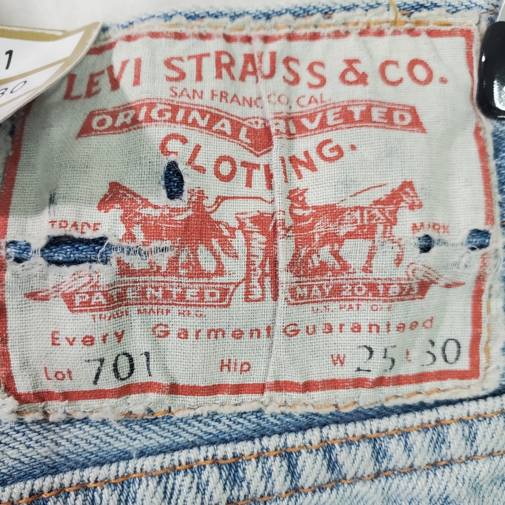 Levi's LVC 701 1950s Jeans Women Sz 25 X 30 Blue‎ Denim Pink Selvedge Big E Tab - Picture 4 of 13
